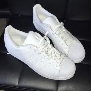 White Men’s Adidas Superstars